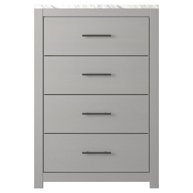 Cottonburg - Light Gray/white - Four Drawer Chest-Washburn's Home Furnishings