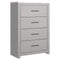 Cottonburg - Light Gray/white - Four Drawer Chest-Washburn's Home Furnishings