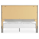 Cottonburg - Light Gray/white - King Panel Bed With Sconce Lights-Washburn's Home Furnishings