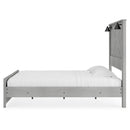 Cottonburg - Light Gray/white - King Panel Bed With Sconce Lights-Washburn's Home Furnishings