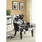 Cowhide Print Accent Chair - Black-Washburn's Home Furnishings