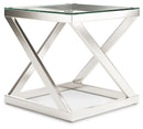 Coylin - Brushed Nickel Finish - Square End Table-Washburn's Home Furnishings