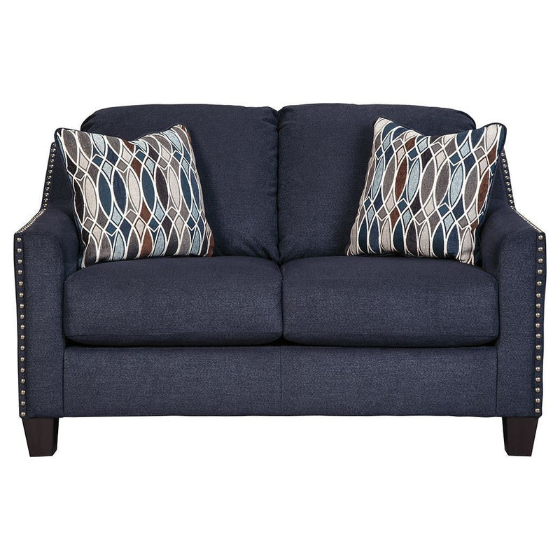 Creeal - Blue - Loveseat-Washburn's Home Furnishings