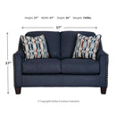 Creeal - Blue - Loveseat-Washburn's Home Furnishings