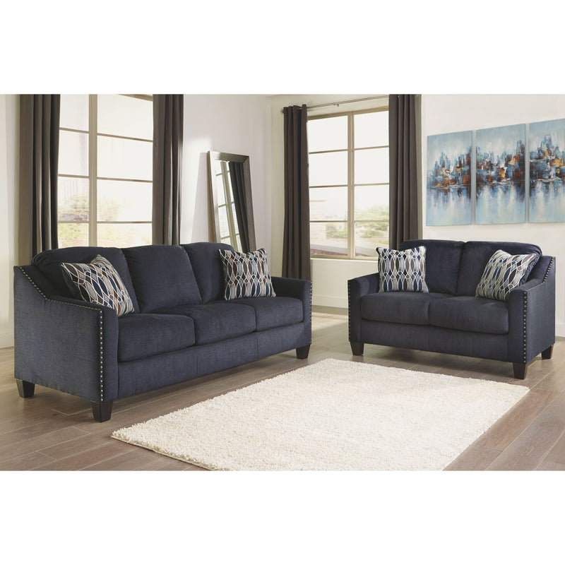 Creeal - Blue - Loveseat-Washburn's Home Furnishings