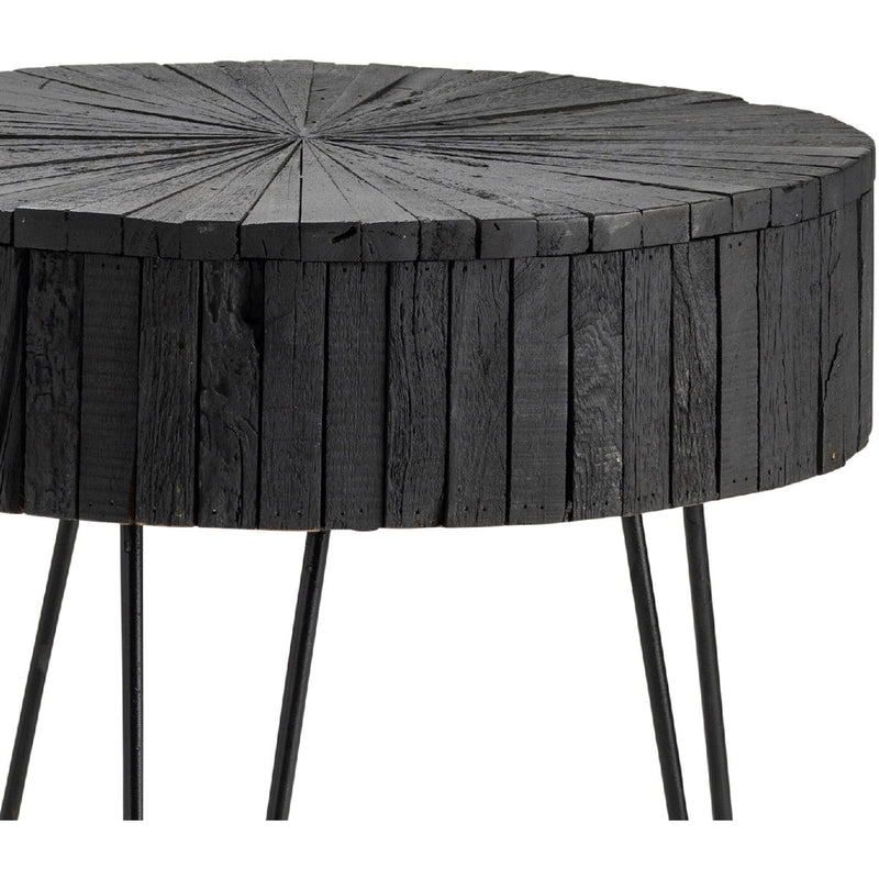 Crestview Drummond Round Wood & Metal End Table-Washburn's Home Furnishings