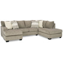 Creswell - Stone - Left Arm Facing Sofa Chaise 2 Pc Sectional-Washburn's Home Furnishings