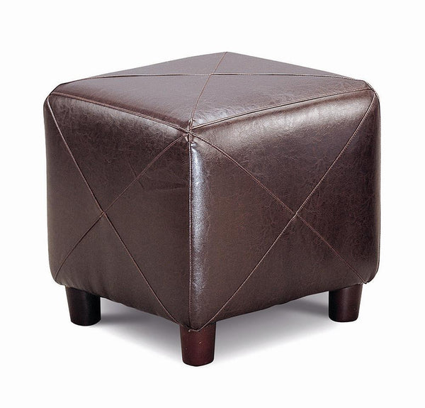 Cube Shaped Ottoman - Brown-Washburn's Home Furnishings