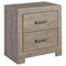 Culverbach - Gray - Two Drawer Night Stand-Washburn's Home Furnishings