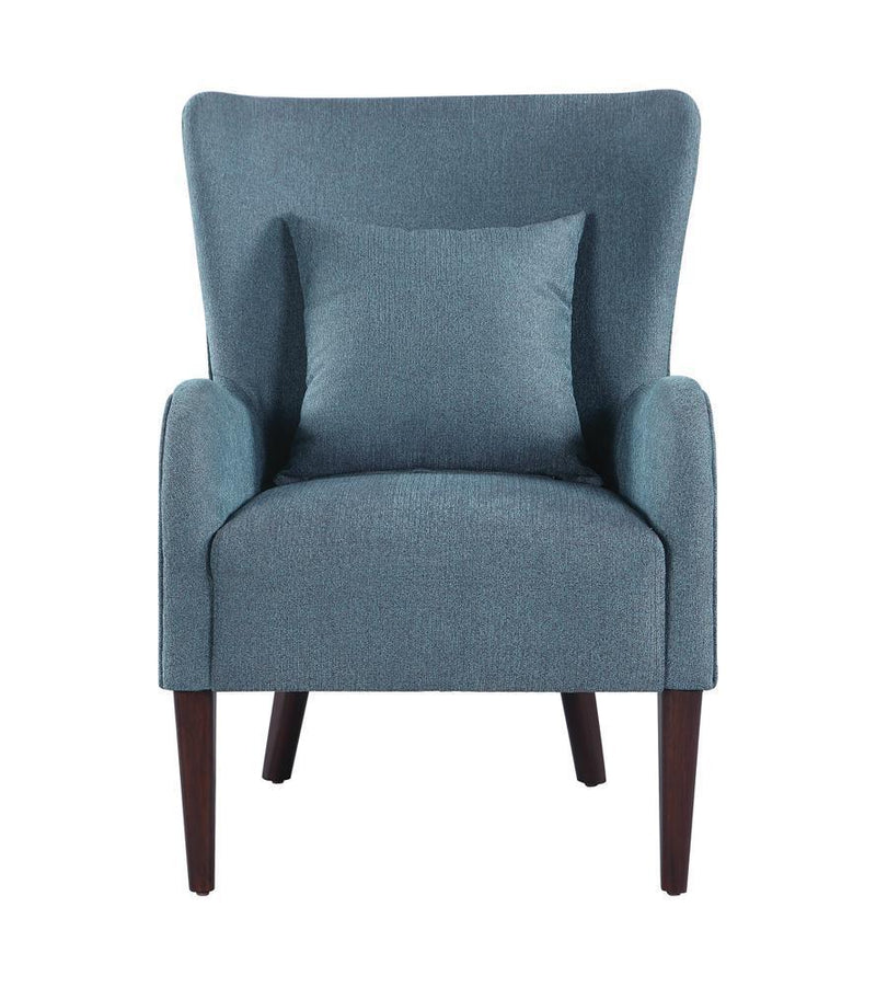 Curved Arm Upholstered Accent Chair - Blue-Washburn's Home Furnishings