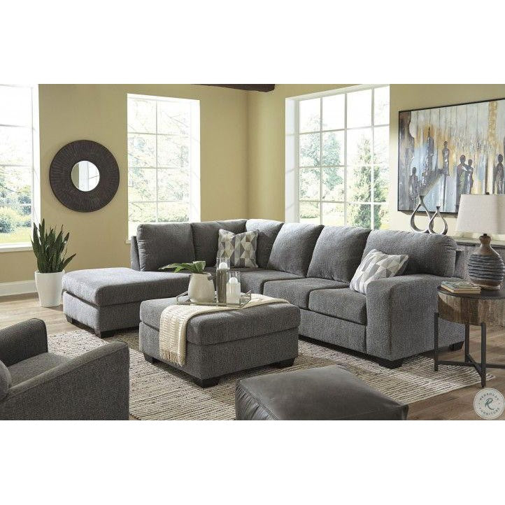 Dalhart - Charcoal - Left Arm Facing Chaise 2 Pc Sectional-Washburn's Home Furnishings