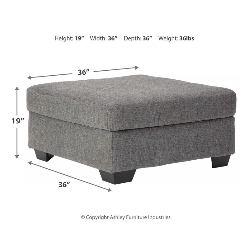 Dalhart - Charcoal - Oversized Accent Ottoman-Washburn's Home Furnishings