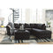 Darcy - Black - Left Arm Facing Sofa 2 Pc Sectional-Washburn's Home Furnishings