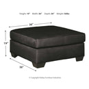 Darcy - Black - Oversized Accent Ottoman-Washburn's Home Furnishings