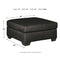 Darcy - Black - Oversized Accent Ottoman-Washburn's Home Furnishings