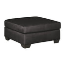 Darcy - Black - Oversized Accent Ottoman-Washburn's Home Furnishings