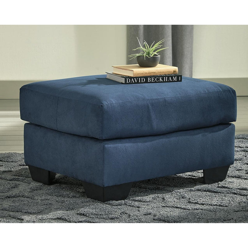 Darcy - Blue - Ottoman-Washburn's Home Furnishings