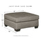 Darcy - Dark Gray - Oversized Accent Ottoman-Washburn's Home Furnishings