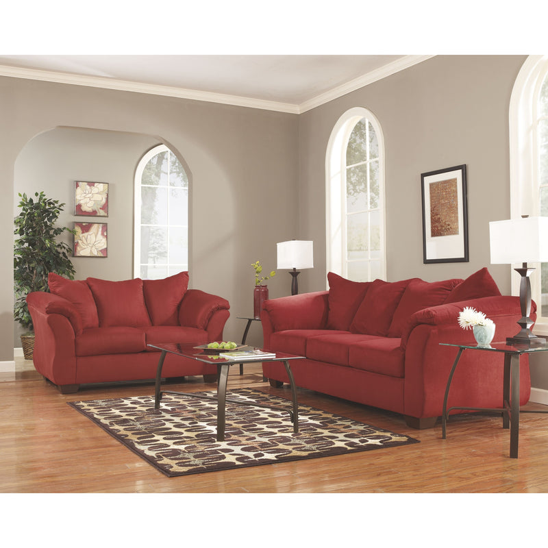 Darcy - Red - Loveseat-Washburn's Home Furnishings