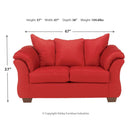 Darcy - Red - Loveseat-Washburn's Home Furnishings