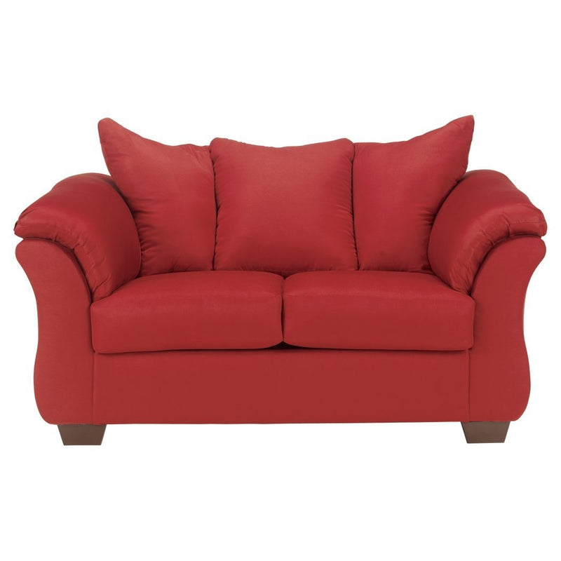 Darcy - Red - Loveseat-Washburn's Home Furnishings