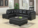 Darie - Square Tufted Ottoman - Black-Washburn's Home Furnishings