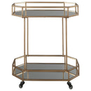 Daymont - Gold Finish - Bar Cart-Washburn's Home Furnishings