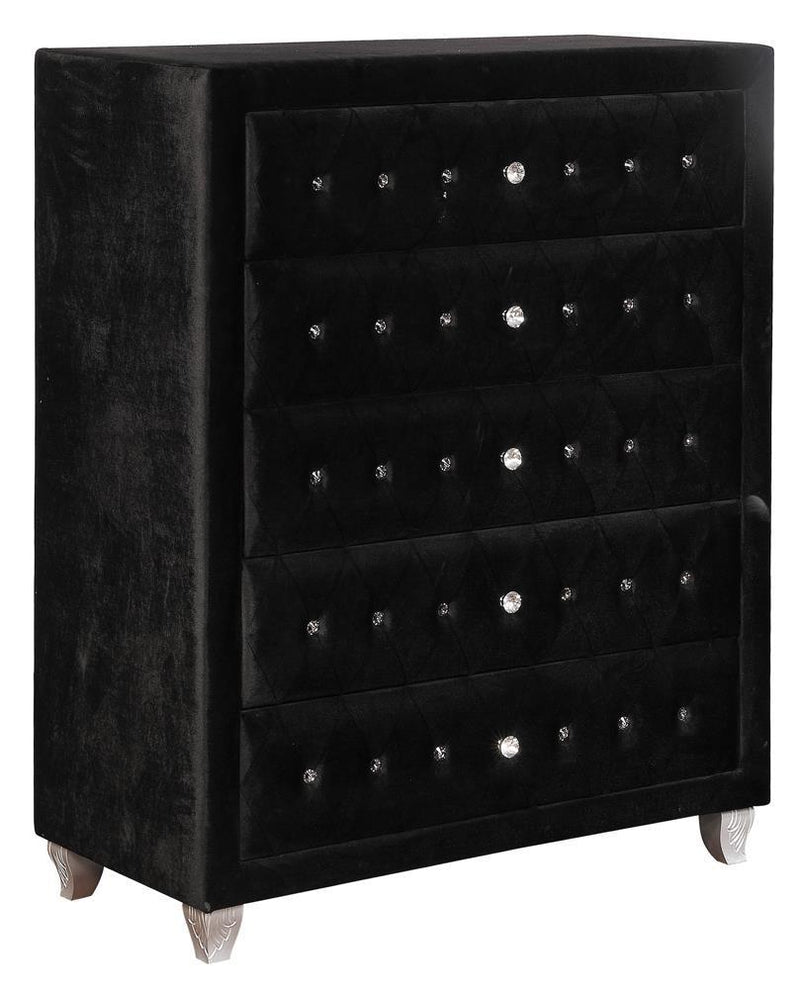 Deanna Bedroom - Chest - Black-Washburn's Home Furnishings