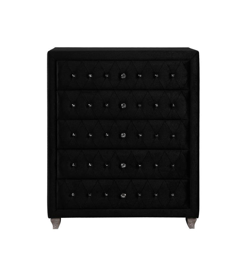 Deanna Bedroom - Chest - Black-Washburn's Home Furnishings