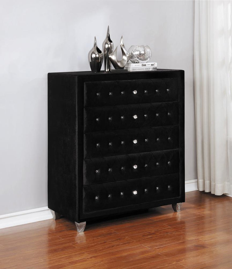 Deanna Bedroom - Chest - Black-Washburn's Home Furnishings