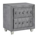 Deanna Bedroom - Nightstand - Gray And Gray-Washburn's Home Furnishings