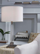 Deccalen - Clear/silver Finish - Crystal Table Lamp (1/cn)-Washburn's Home Furnishings