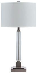 Deccalen - Clear/silver Finish - Crystal Table Lamp (1/cn)-Washburn's Home Furnishings