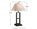 Deidra - Black - Metal Table Lamp (2/cn)-Washburn's Home Furnishings