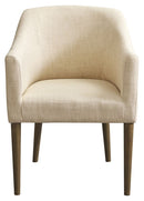 Deluxaney - Light Brown/white - Dining Uph Arm Chair (1/cn)-Washburn's Home Furnishings