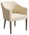 Deluxaney - Light Brown/white - Dining Uph Arm Chair (1/cn)-Washburn's Home Furnishings