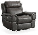 Dendron - Charcoal - Zero Wall Power Recliner-Washburn's Home Furnishings