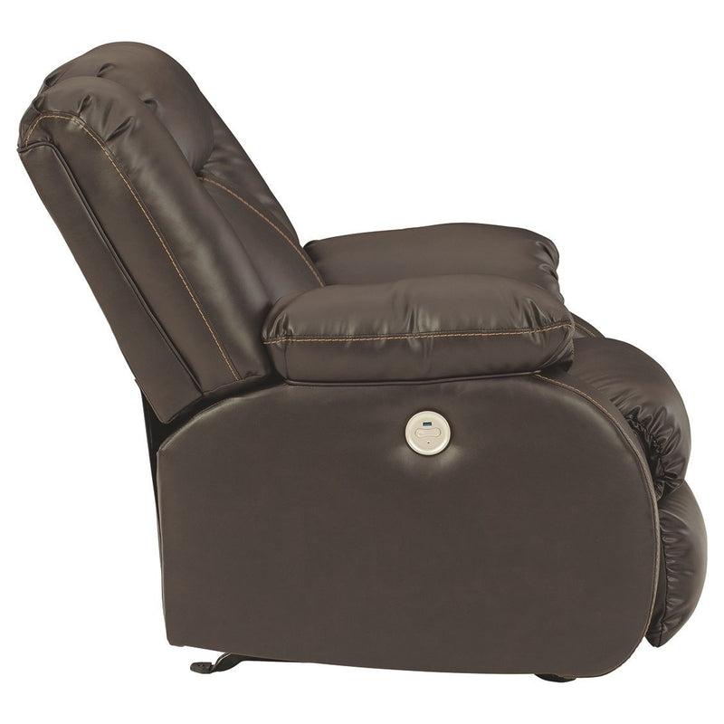 Denoron - Chocolate - Power Rocker Recliner-Washburn's Home Furnishings