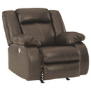 Denoron - Chocolate - Power Rocker Recliner-Washburn's Home Furnishings