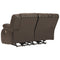 Denoron - Chocolate - Reclining Power Loveseat-Washburn's Home Furnishings