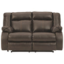 Denoron - Chocolate - Reclining Power Loveseat-Washburn's Home Furnishings