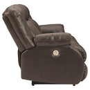 Denoron - Chocolate - Reclining Power Sofa-Washburn's Home Furnishings