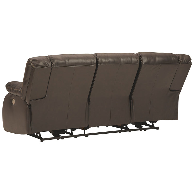 Denoron - Chocolate - Reclining Power Sofa-Washburn's Home Furnishings