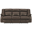 Denoron - Chocolate - Reclining Power Sofa-Washburn's Home Furnishings