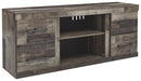 Derekson - Multi Gray - Lg Tv Stand W/fireplace Option-Washburn's Home Furnishings