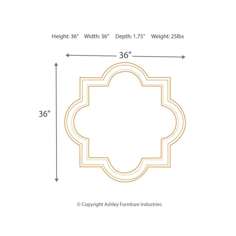 Desma - Champagne - Accent Mirror-Washburn's Home Furnishings