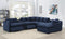 Destino - Midnight Blue - 6 Pc Power Sectional-Washburn's Home Furnishings