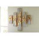 Devlan - Gold Finish/white - Wall Art Set (5/cn)-Washburn's Home Furnishings