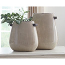 Diah - Tan - Vase Set (2/cn)-Washburn's Home Furnishings