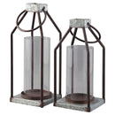 Diedrick - Gray/black - Lantern Set (2/cn)-Washburn's Home Furnishings